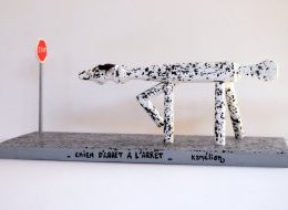 Chien d'arrêt à l'arrêt